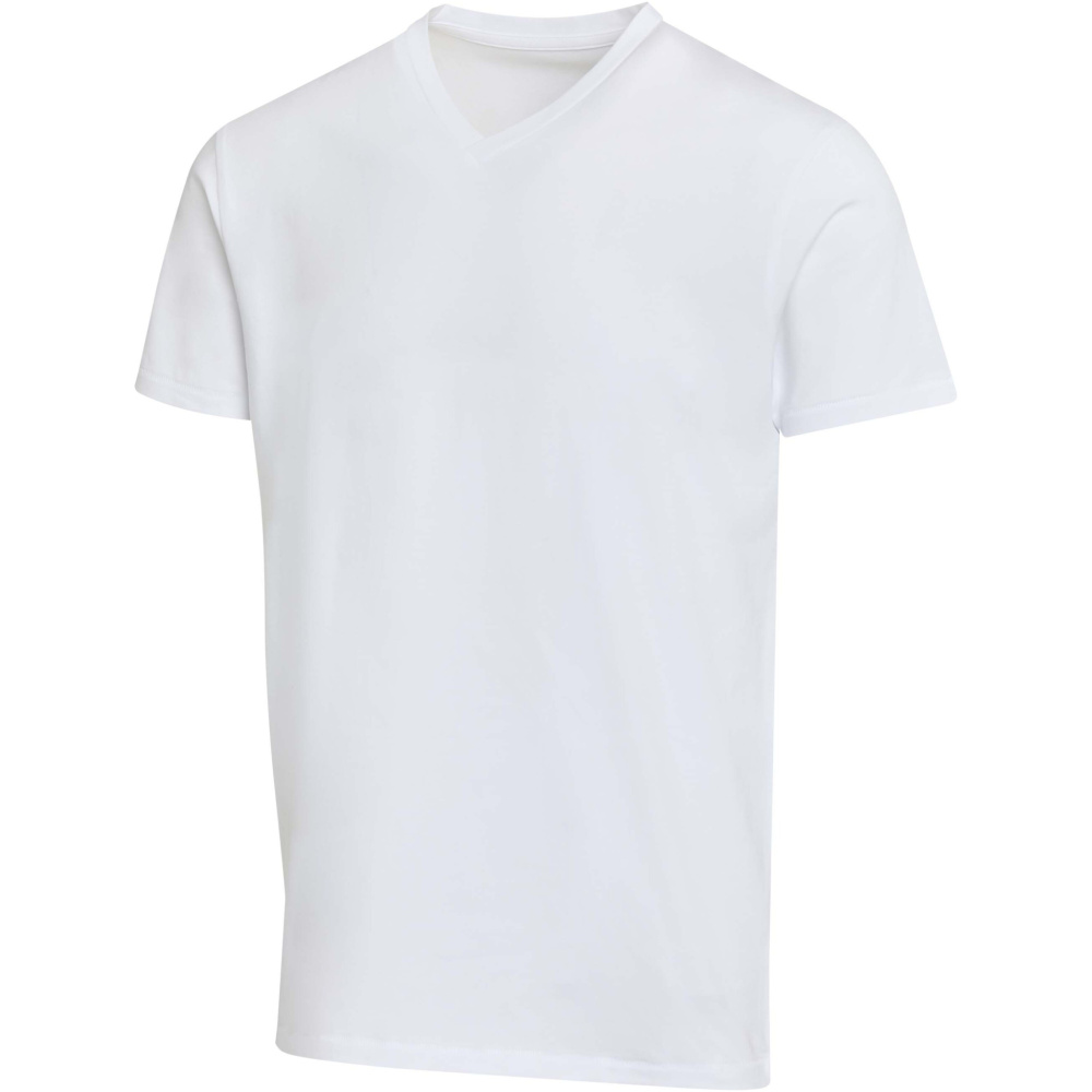 Logotrade profilprodukter bild: Balfour kortärmad v-ringad unisex-T-shirt