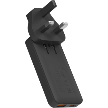 Logotrade profilreklam bild: Xtorm 65 W snabbladdare set med kabel och resefodral för resor
