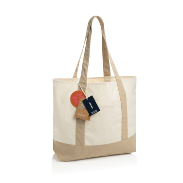 Logotrade reklamprodukter bild: SHOP LOCAL AWARE™ återvunnen bomull 350 gsm Toteväska